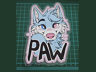 Laminated badge